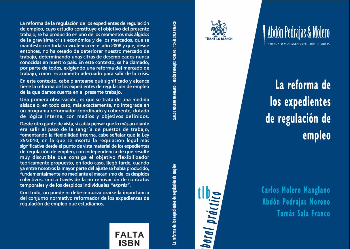 LIBRO 18.- La reforma de los expedientes de regulacion de empleo