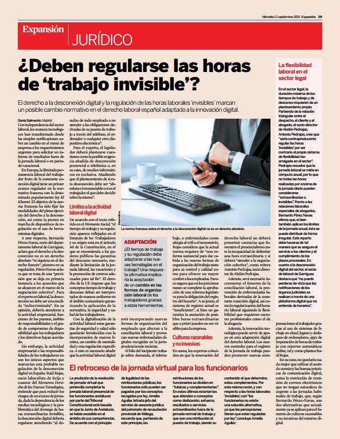 ¿Deben regularse las horas de "trabajo invisible"? - La flexibilidad laboral en el sector legal