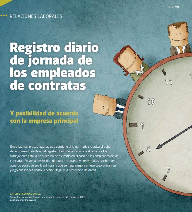 Registro diario de jornada de los empleados de contratas