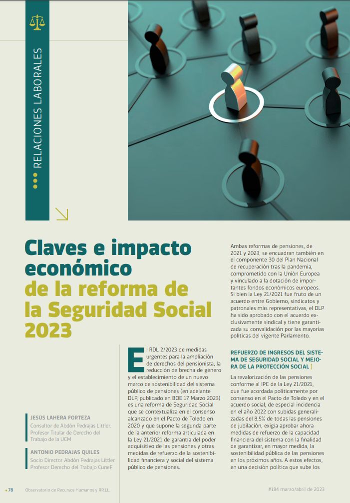 Claves e impacto económico de la reforma de la Seguridad Social 2023