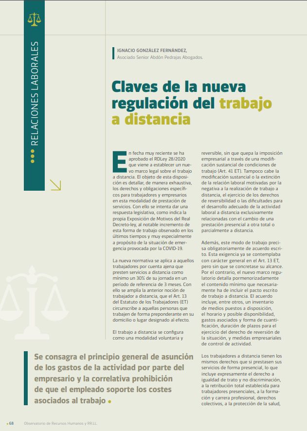 Claves de la nueva regulación del trabajo a distancia