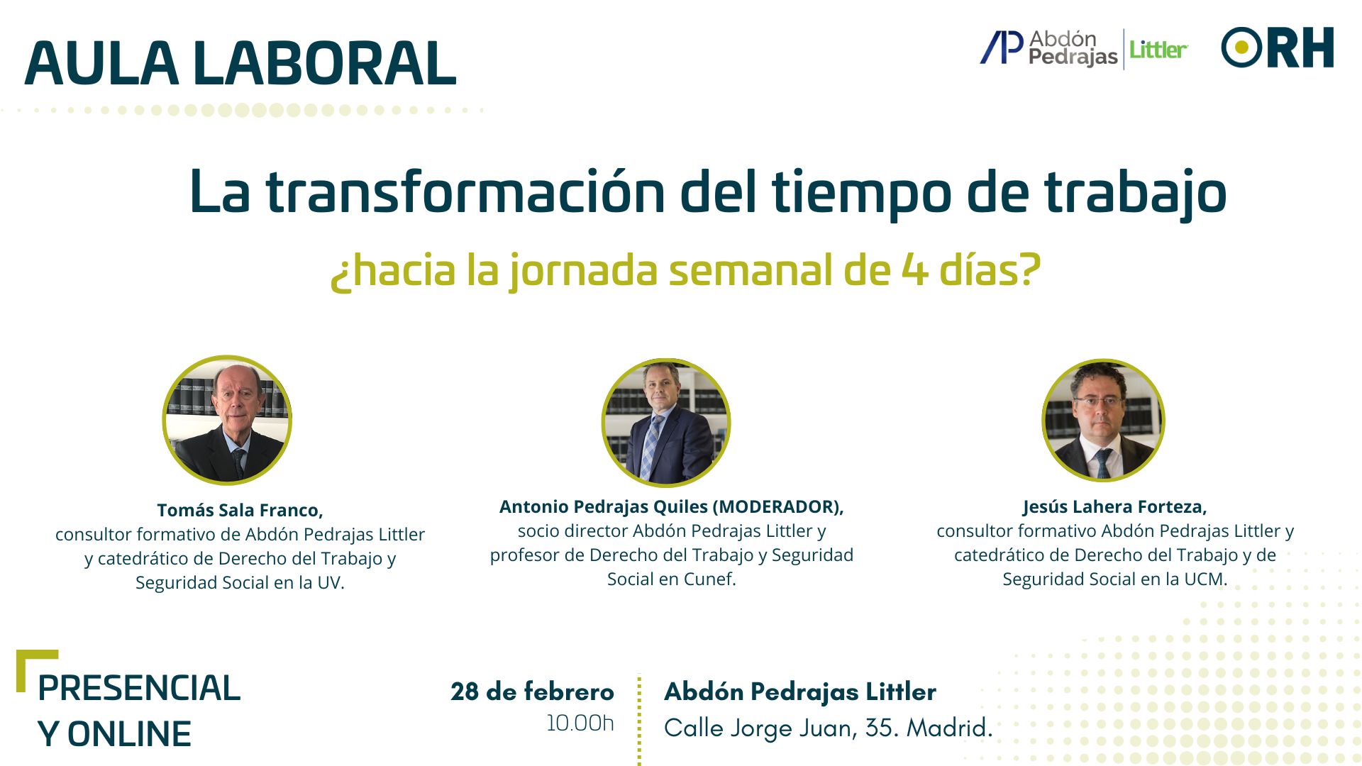 LA TRANSFORMACIÓN DEL TIEMPO DE TRABAJO ¿HACIA LA JORNADA LABORAL SEMANAL DE 4 DÍAS?