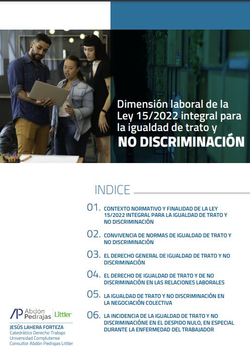 Dimensión laboral de la Ley 15/2022 integral para la igualdad de trato y NO DISCRIMINACIÓN
