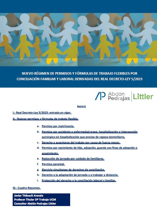 NUEVO RÉGIMEN DE PERMISOS Y FÓRMULAS DE TRABAJO FLEXIBLES POR CONCILIACIÓN FAMILIAR Y LABORAL DERIVADAS DEL REAL DECRETO-LEY 5/2023