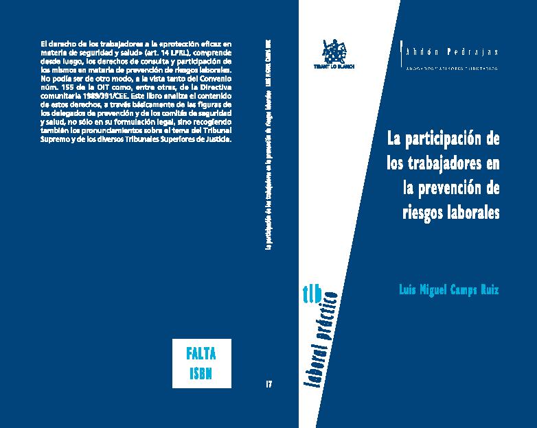 LIBRO 17.- La participación de los trabajadores en la prevención de riesgos laborales