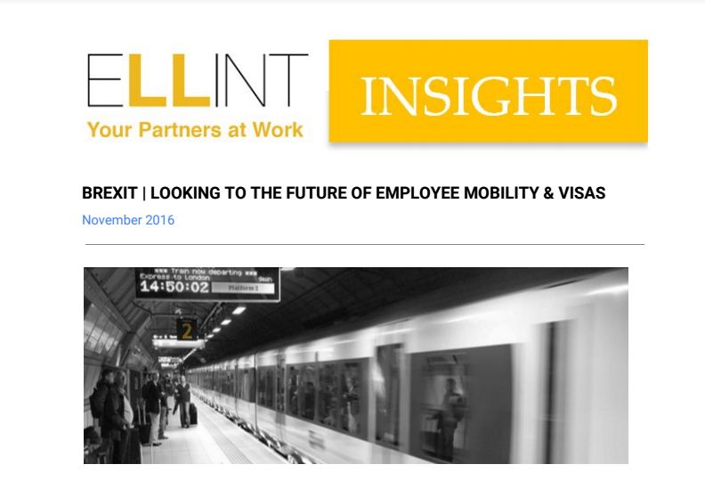 ELLINT Insights - BREXIT Looking to the Future of Employee Mobility & Visas