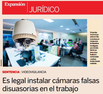 Es legal instalar cámaras falsas disuasorias en el trabajo 