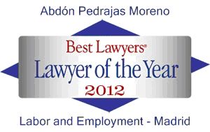 ABDÓN PEDRAJAS MORENO - PREMIO BEST LAWYER OF THE YEAR 2012.