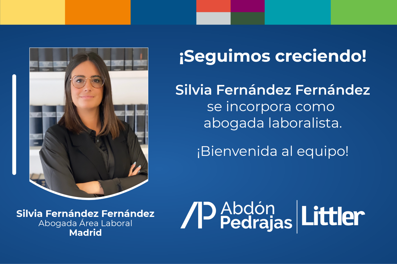 ¡Seguimos creciendo! Silvia Fernández Fernández se incorpora como abogada laboralista. ¡Bienvenida al equipo!