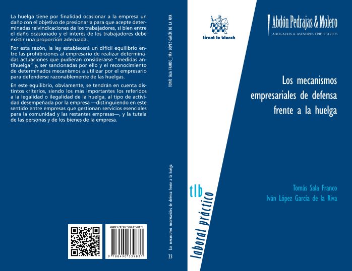 LIBRO 23.- Los mecanismos empresariales de defensa frente a la huelga.