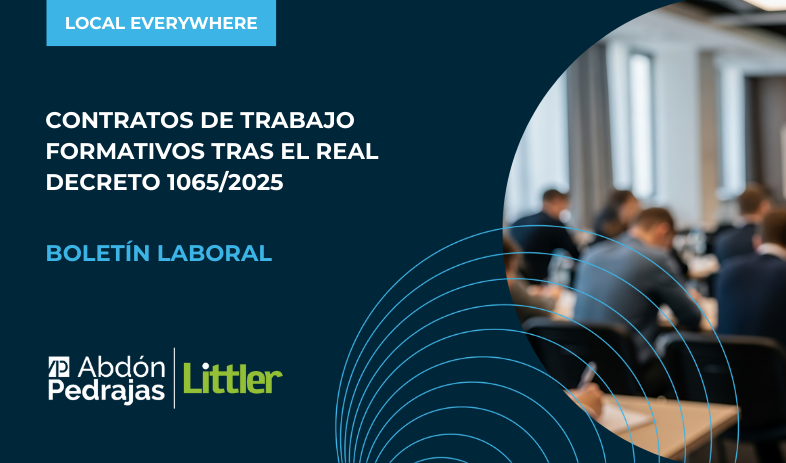 NOVEDAD LABORAL.- Reglamento de Contratos Formativos tras el Real Decreto 1065/2025