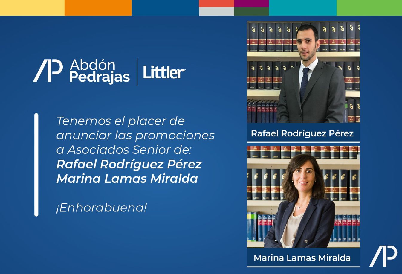Marina Lamas Miralda y Rafael Rodríguez Pérez - Asociados Senior Abdón Pedrajas Littler
