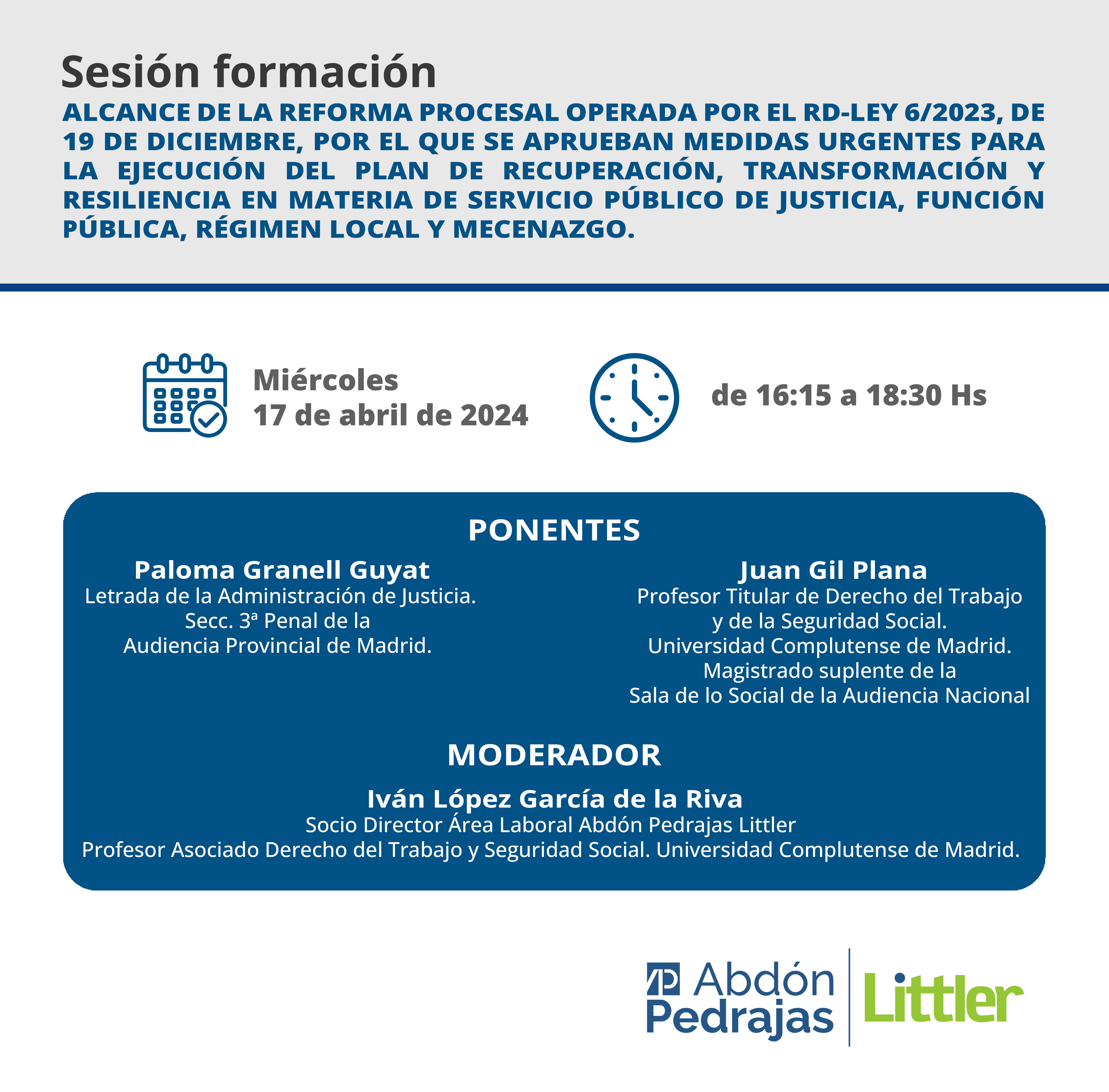 ALCANCE DE LA REFORMA PROCESAL OPERADA POR EL RD-LEY 6/2023, DE 19 DE DICIEMBRE.