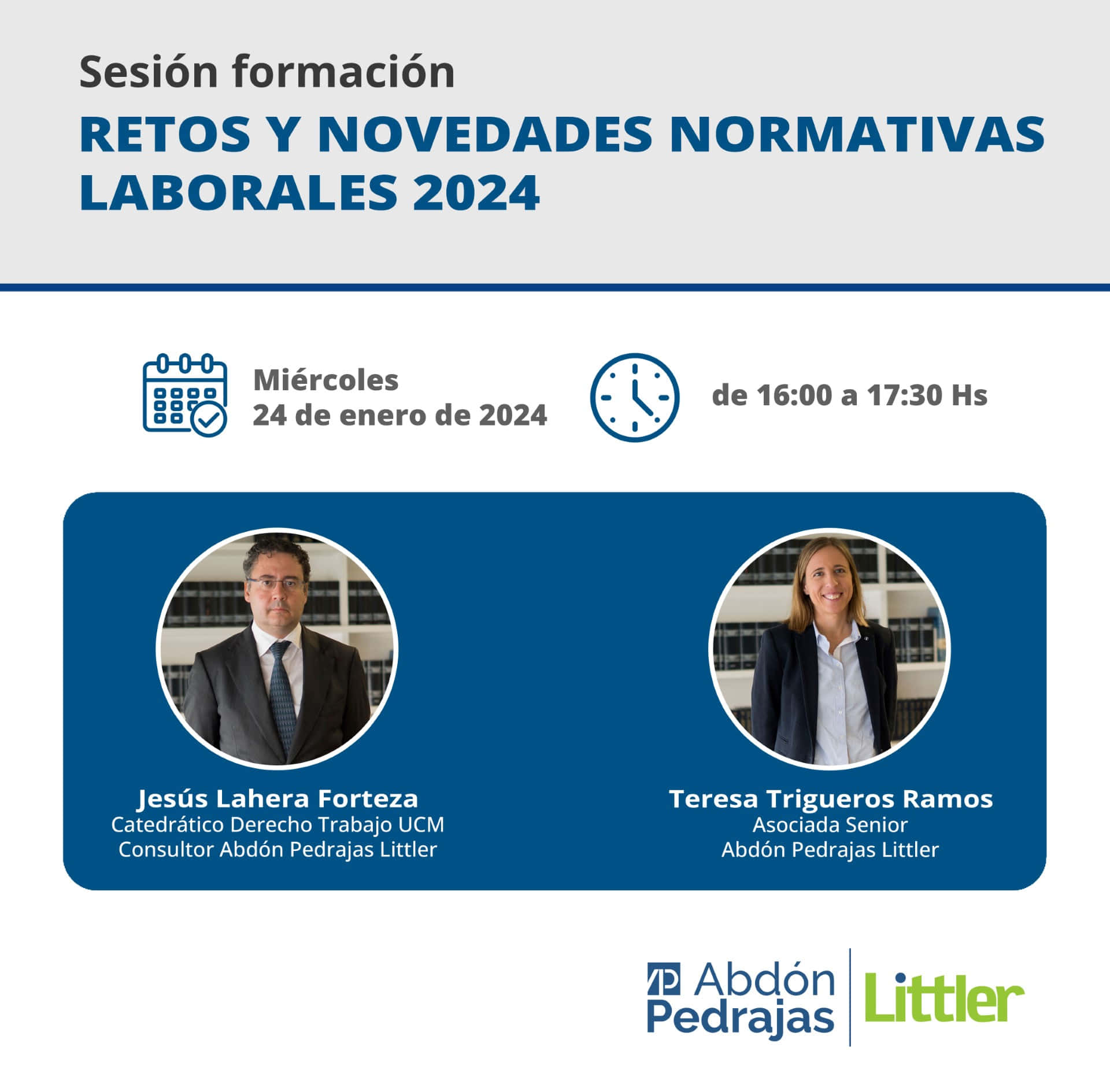 SESIÓN FORMACIÓN - RETOS Y NOVEDADES NORMATIVAS LABORALES 2024